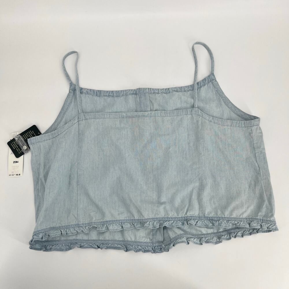 Vtg Lauren Jeans Co Ralph Lauren Tank Top Back Porch Cami Plus 20W Cropped NEW - Picture 2 of 8